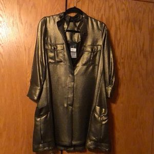 BCBGMax Metallic Shirt dress.